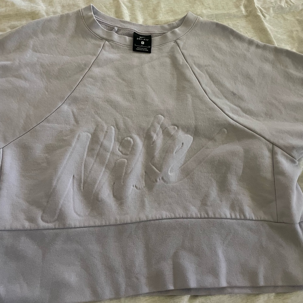 Nike cropped sweatshirt size small-purple-winter athletic wear